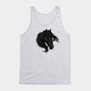 Horse Head - Black Snip Tank Top